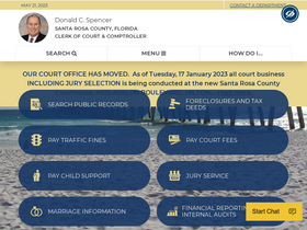 'santarosaclerk.com' screenshot