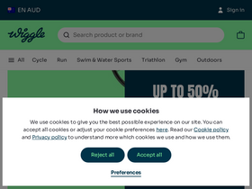 'wiggle.com.au' screenshot