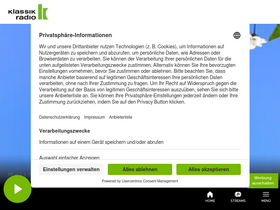 'klassikradio.de' screenshot