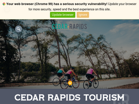 'tourismcedarrapids.com' screenshot