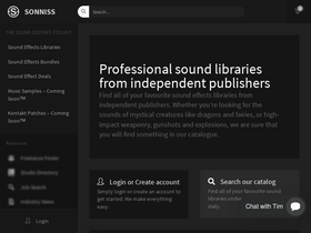 'sonniss.com' screenshot