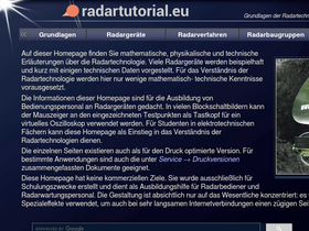 'radartutorial.eu' screenshot