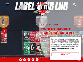 'cholet-basket.com' screenshot