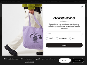 'goodhoodstore.com' screenshot