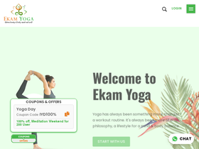 'ekamyoga.com' screenshot