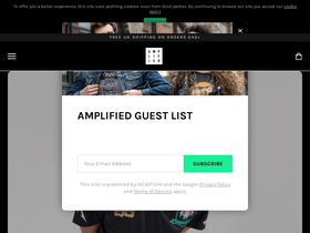 'amplifiedclothing.com' screenshot