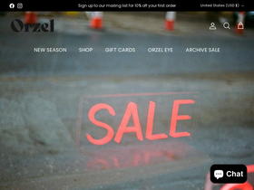 Orzel website screenshot