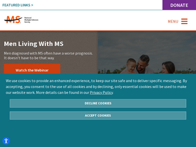 'nationalmssociety.org' screenshot