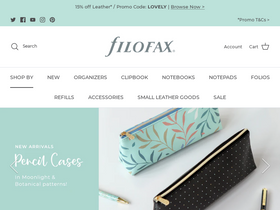 'filofax.com' screenshot