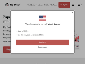 Pip Decks website screenshot