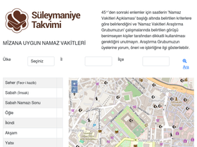 'suleymaniyetakvimi.com' screenshot