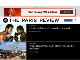 'theparisreview.org' screenshot