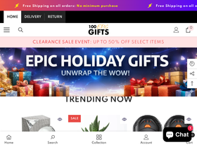 100epicgifts.com homepage screenshot