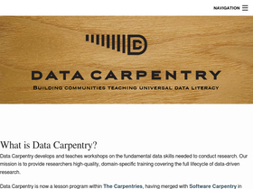 'datacarpentry.org' screenshot