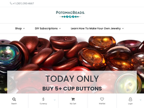 'potomacbeads.com' screenshot