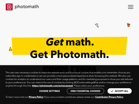 'photomath.com' screenshot
