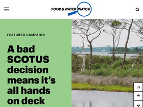 'foodandwaterwatch.org' screenshot