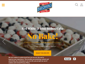 'dixiecrystals.com' screenshot