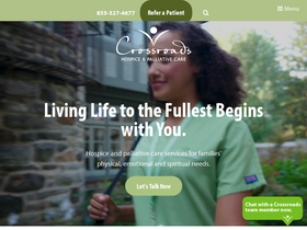 'crossroadshospice.com' screenshot