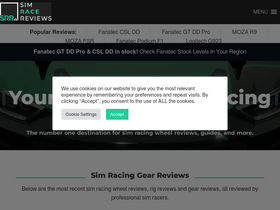 'simracereviews.com' screenshot