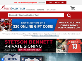 'sportscollectibles.com' screenshot