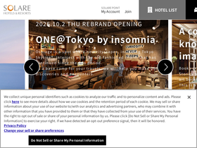 'solarehotels.com' screenshot