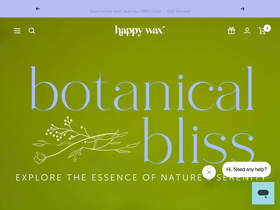 'happywax.com' screenshot