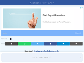 'aestheticfonts.app' screenshot