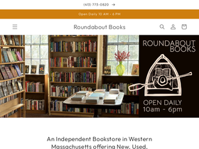 roundaboutbookstore.com homepage screenshot