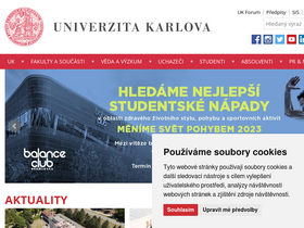 'cuni.cz' screenshot