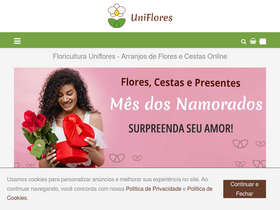 'uniflores.com.br' screenshot