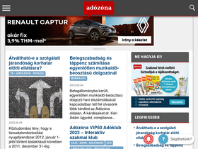 'adozona.hu' screenshot