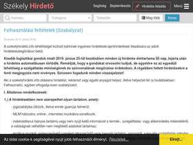 'szekelyhirdeto.info' screenshot