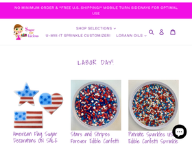 sugarmelicious.com homepage screenshot