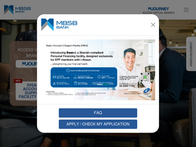 'mbsbbank.com' screenshot