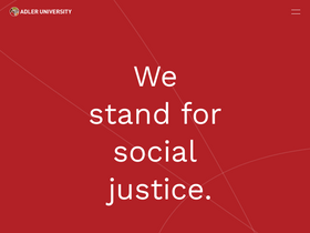 'adler.edu' screenshot