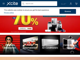 'xcite.com.sa' screenshot
