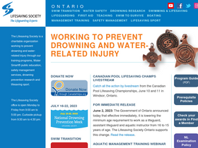 'lifesavingsociety.com' screenshot