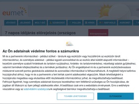 'eumet.hu' screenshot
