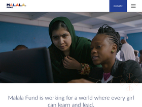 'malala.org' screenshot