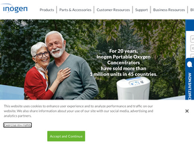 'inogen.com' screenshot