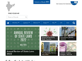 'prsindia.org' screenshot