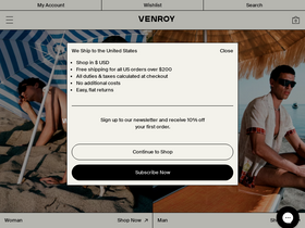 'venroy.com.au' screenshot