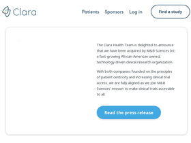 'clarahealth.com' screenshot