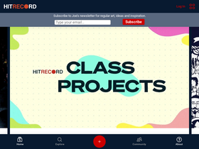 'hitrecord.org' screenshot