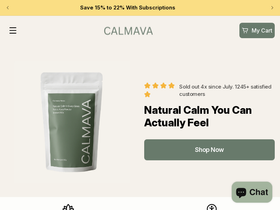 calmava.com homepage screenshot