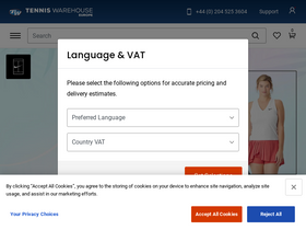 'tenniswarehouse-europe.com' screenshot