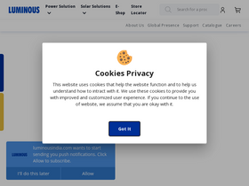 'luminousindia.com' screenshot