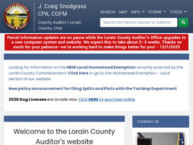 'loraincountyauditor.com' screenshot