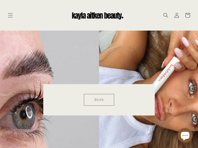 kaylaaitkenbeauty.com homepage screenshot